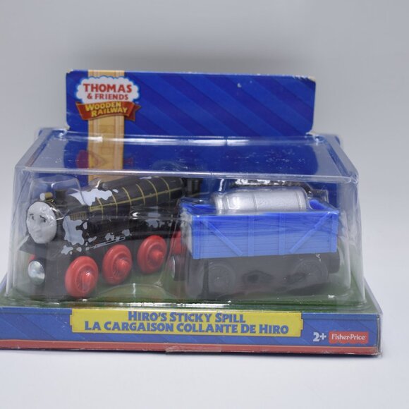 Hiro's Sticky Spill Fisher Price Thomas & Friends Wooden Railway Train Engine - Picture 2 of 11